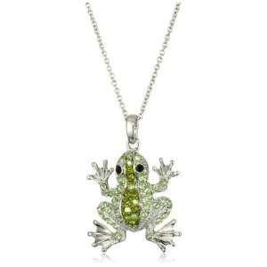  Andrew Hamilton Crawford Gold and Green Baby Frog Necklace 
