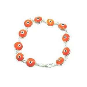  Orange Evil Eye Bracelet Arts, Crafts & Sewing