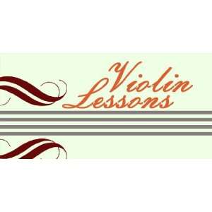 3x6 Vinyl Banner   Violin Lessons General 