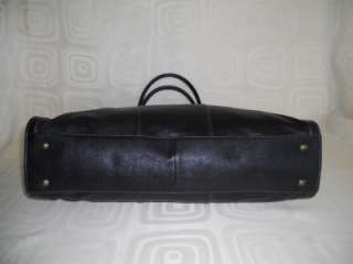 Fossil Vintage Reissue VRI Weekender Black Leather Large Handbag Tote 