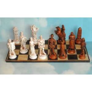 Eqyptian Vs Roman Chess Set (Maple/Ivory) Toys & Games