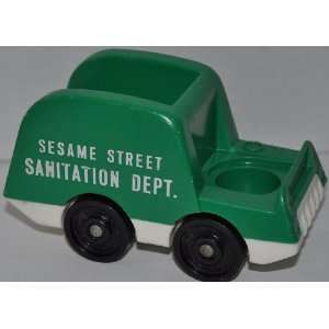  Vintage Little People Sesame Street Sanitation Dept. Green 