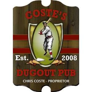    Personalized Dugout Pub Vintage Series Sign