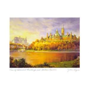   Buildings and Chateau Laurier by John Pryce, 9x6