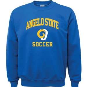 Angelo State Rams Royal Blue Youth Soccer Arch Crewneck Sweatshirt