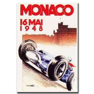  Monaco 1948 by George Ham Gallery Wrapped 18x24 Canvas Art 