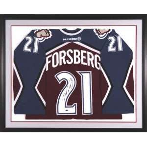 Peter Forsberg Colorado Avalanche Framed Autographed Blue Jersey 