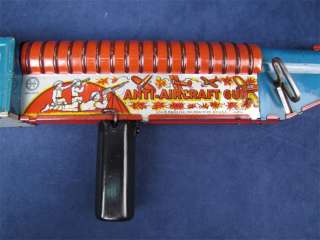 Marx Anti Aircraft Gun Tin Litho Wind Up 23 Toy Works  