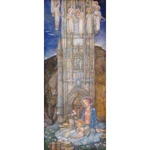  The Gothic Tower by Edward Reginald Frampton. Size 4.13 X 