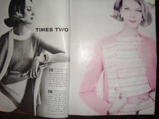 VINTAGE VOGUE KNITTING S/S 1962 50 DESIGNS BEACH KNITS  