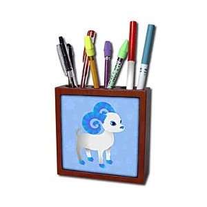  Janna Salak Designs Farm Animals   Cute Ram on Blue Flower 
