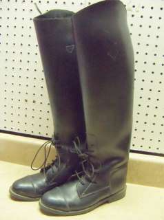 Ladies 7 Wide Calf English Field Boots Hunt Show Snythetic Leather 