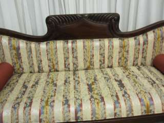 Vintage Empire Style Sleigh Sofa New Upholstery&Pillows  