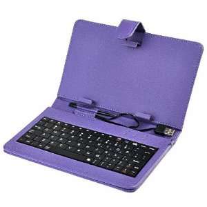  Purple Leather Case with Standard USB 2.0 Keyboard and 