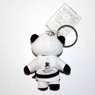 Asian Karate Fed. Panda Soft Toy Keychain in Uniform  