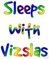 SLEEPS WITH VIZSLA DOG NIGHT SHIRT NIGHTSHIRT T SHIRT  