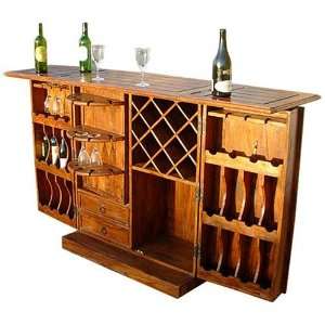   Wood Storage Home Bar Wine Rack Liquor Cabinet Furniture & Decor