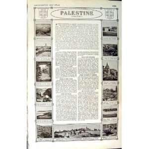  MAP 1922 PALESTINE PLAN JERUSALEM DAMASCUS JORDAN SABA 