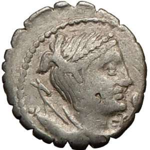 Roman Republic DIANA Victory CHARIOT Nero Rare Silver Ancient Coin 