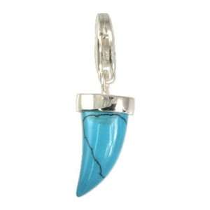 SilberDream Charm tooth turquoise 925 Sterling Silver Charms Pendant 