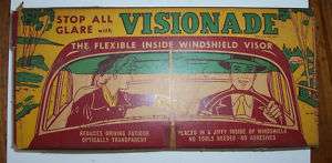 1940s Rare Visionade Windshield Visor  Gas Station  
