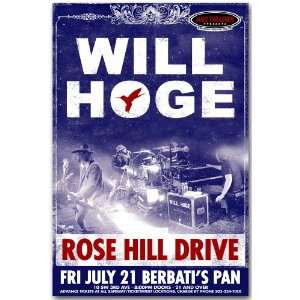    Will Hoge Poster   Concert Flyer   Rose Hill Drive