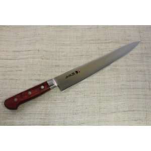  Tsubaya VG10 Slicing Knife   Sujihiki (Red Handle) 24cm (9 