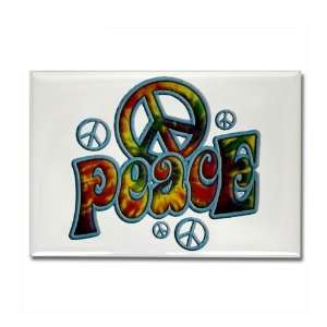  Rectangle Magnet PEACE Peace Symbol 