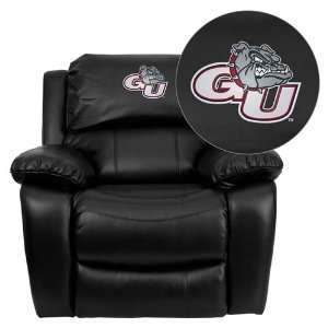 Flash Furniture Gonzaga University Bulldogs Embroidered Black Leather 