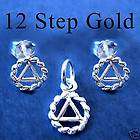 aa alcoholic anonymous jewelry ster earrings pendent $ 19 95 