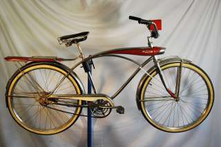 Vintage 1961 JC Higgins  Flightliner bicycle bike chrome red 