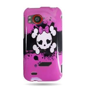  WIRELESS CENTRAL Brand Hard Snap on Shield With PINK SKULL 