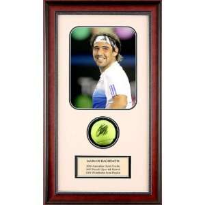 Marcos Baghdatis Autographed Tennis Ball Shadowbox