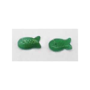   15 Millimeter Green Adventurine Mini Stone Fish Arts, Crafts & Sewing