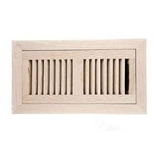   Flush Mount Wood Vent Cover with Frame and Metal Damper Size 4 x 12