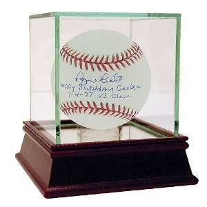 York Yankees Roy White Autographed Baseball with Happy Birthday George 