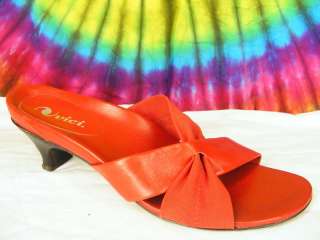 size 10 M ladies red VICI slide heels sandals shoes  