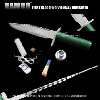 NEW RAMBO FIRST BLOOD Licensed Hunting SURVIVAL KNIFE  
