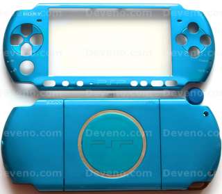 PSP 3000 Full Case Housing Faceplate Carnival Vib Blue  