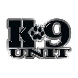 REFLECITVE K9 Unit with Dog Paw Law Enforcement Decal in Black   11.5 