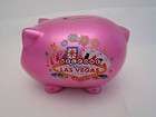 Las Vegas Welcome Sign Ceramic Pink Piggy Bank Money  