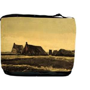  Van Gogh Art Cottages Messenger Bag   Book Bag   School 