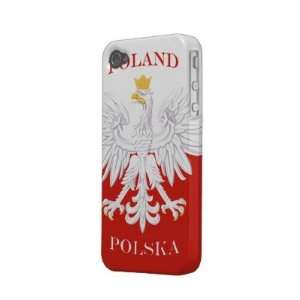  Poland Polska Flag iPhone 4 Case Mate Barely There Cell 