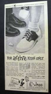 Vintage 1959 E Jays Saddle Shoes Active Kids Playing Hopscotch 50s 