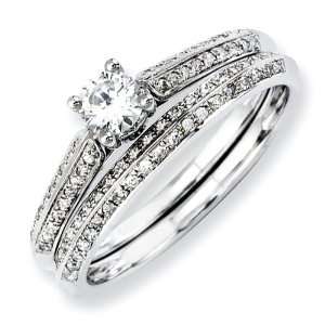   White Gold Engagement Ring Diamond quality AA (I1 clarity, G I color