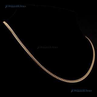 18K Yellow Gold Layered Curb Necklace Chain 16g 24in  