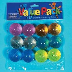  35mm Glitter Bouncing Balls (12 ct) (12 per package) Toys 