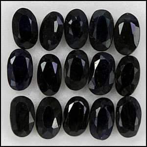 Black Sapphire  Genuine 5x3mm Oval 4.02ct Facet (12)  