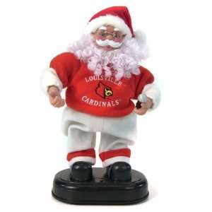   of 2 NCAA Louisville 12 Animated Rock & Roll Santa Claus Decorations