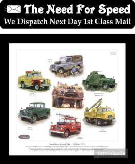 Print Land Rover Legends Series 2 and 2A   1958 to 1971 (330 x 315 mm 